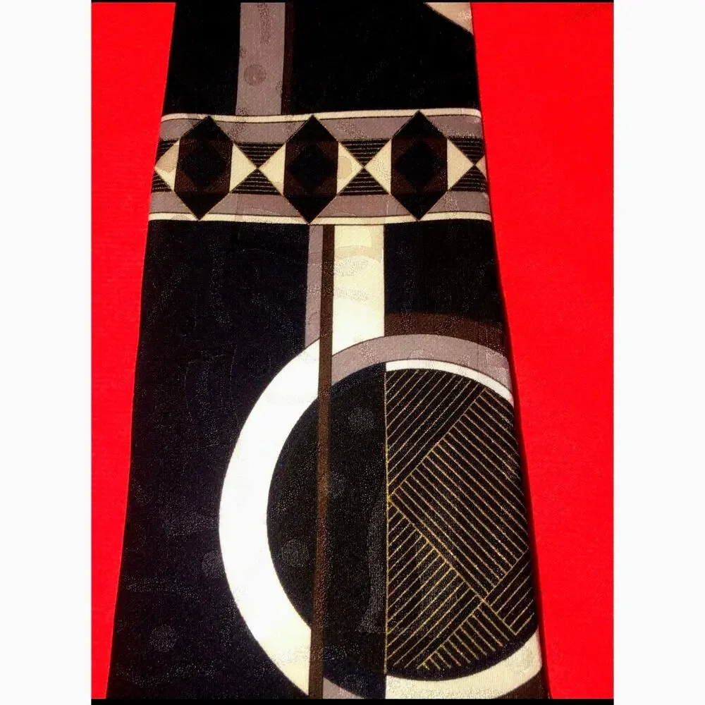 SEXY Retro Gianfranco Ruffini Art Deco‎ Abstract Men's Tie